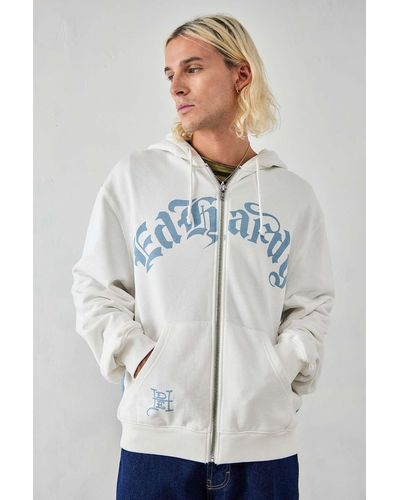 Ed Hardy Uo Exclusive White Lion Zip-up Hoodie