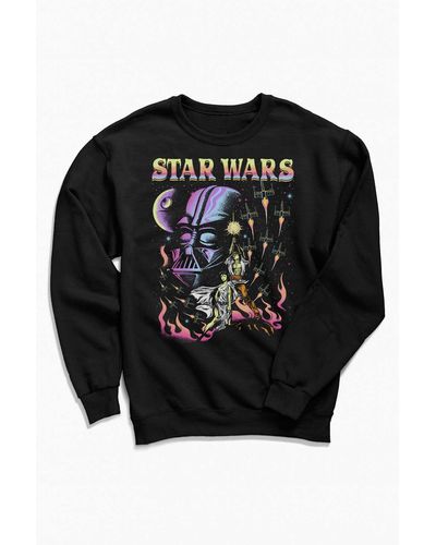 Urban Outfitters Star Wars Flaming Galaxy Crew Neck Sweatshirt - Multicolor