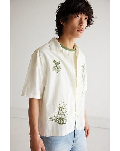 BDG Reefer Fairy Embroidered Shirt Top - Natural
