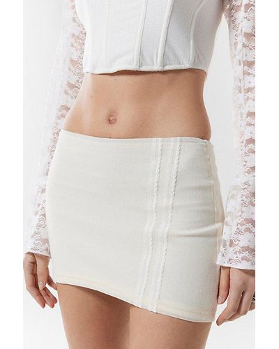 ZEMETA Sleepy Sports Mesh Micro Mini Skirt - White