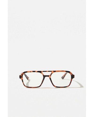 Urban Outfitters Uo Ash Aviator Glasses - Brown