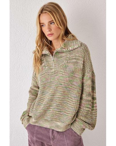 Daisy Street relaxed knit sweater in graphic stripe