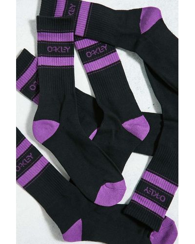 Oakley B1b Purple Logo Socks 3-pack - Black