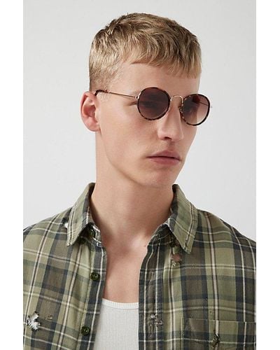 Urban Outfitters Joey Combo Round Sunglasses - Metallic