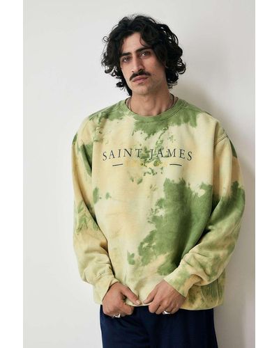 Urban Renewal Remade From Vintage Overdyed Ombre Sweatshirt L/xl At Urban Outfitters - Green