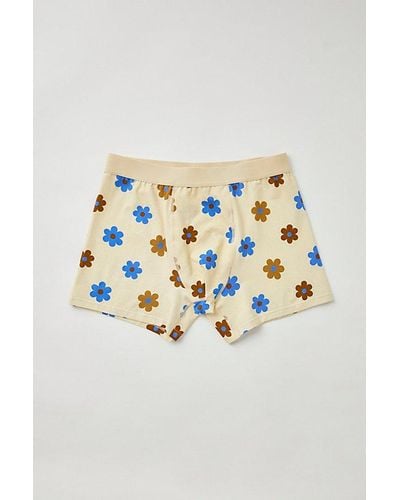 Urban Outfitters Doodle Floral Boxer Brief - Green