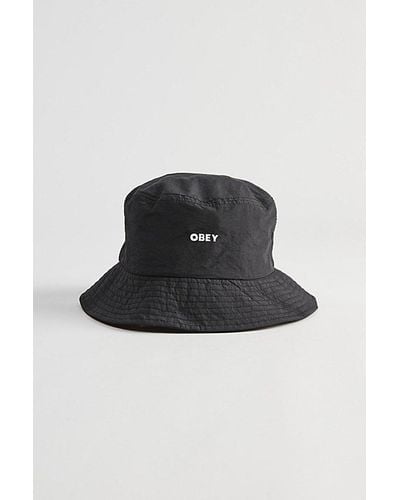 Obey Bold Nylon Bucket Hat - Black