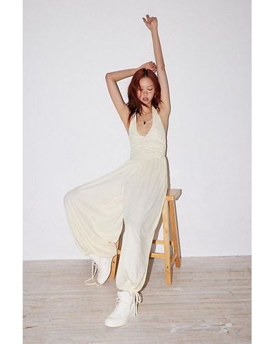 Out From Under Beach To Bar Halter Jumpsuit - Natural