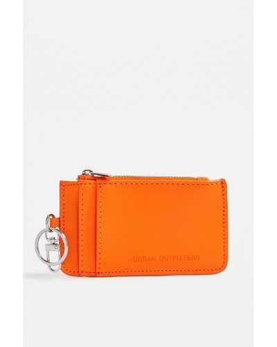 Urban Outfitters Uo Carabiner Clip Cardholder - Orange
