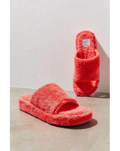 Urban Outfitters Uo Ava Terrycloth Slide Sandal - Pink