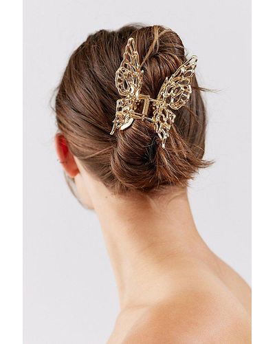 Urban Outfitters Charley Metal Butterfly Claw Clip - Brown
