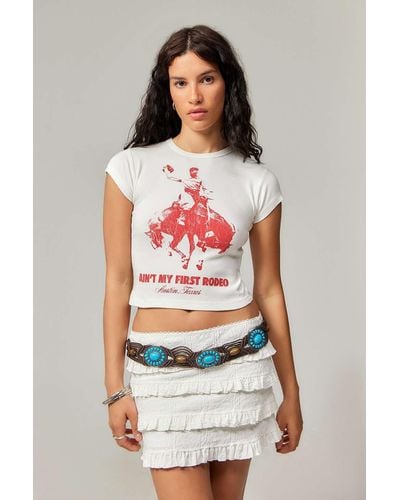 Urban Outfitters Uo First Rodeo Baby T-shirt - White