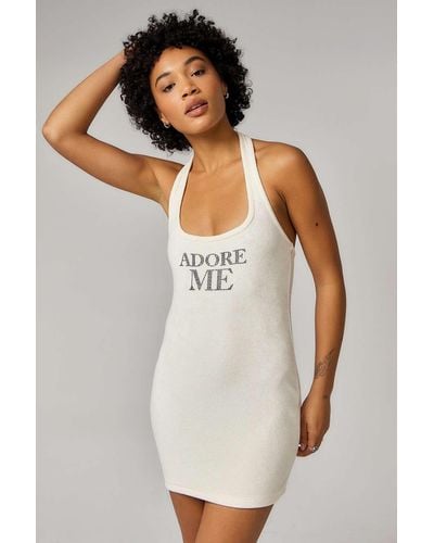 Urban Outfitters Uo Adore Me Halter Mini Dress - White