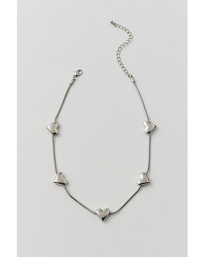 Urban Outfitters Lola Heart Necklace - White