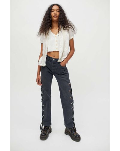 Urban Renewal, Pants & Jumpsuits, Uo Renewal Vintage Lazer Jeans Pink  Ruched Camo Pants Size 9 Nwot