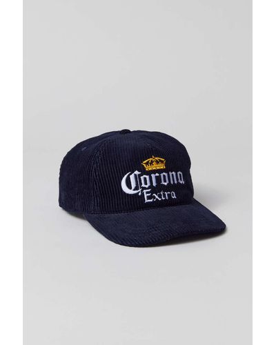 Urban Outfitters Corona Extra Corduroy Snapback Hat - Blue