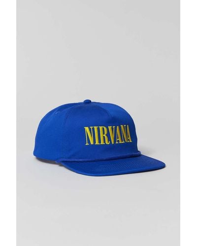 Urban Outfitters Nirvana Rope Baseball Hat - Blue
