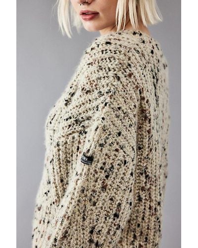 BDG Speckled Knit Crew Sweater - Natural