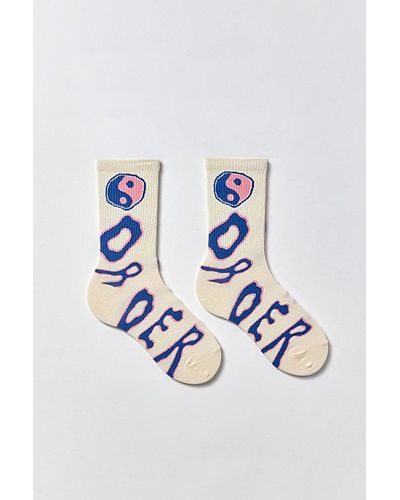 Urban Outfitters Order & Chaos Crew Sock - Blue