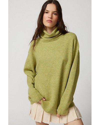 Urban Outfitters Uo Tinsley Oversized Turtleneck Sweater - Green