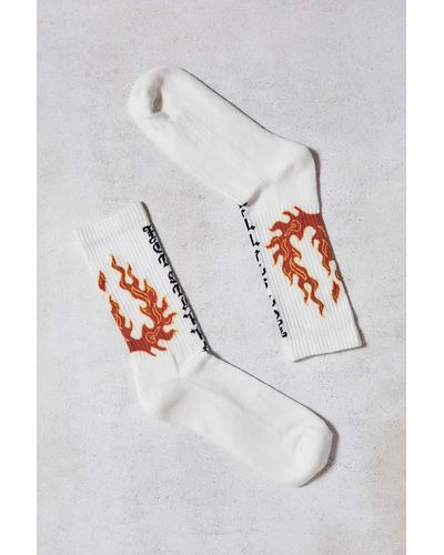 Urban Outfitters Uo Flame Socks - White