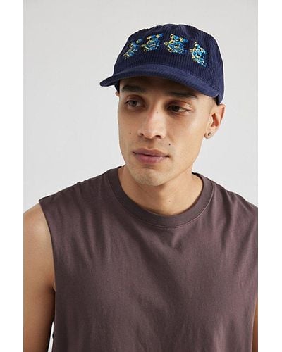Urban Outfitters Grateful Dead Dancing Bears Hologram Cord Hat - Blue