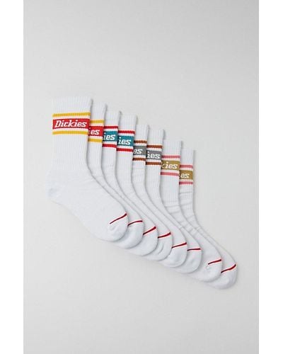 Dickies Rugby Stripe Sock 4-Pack - White