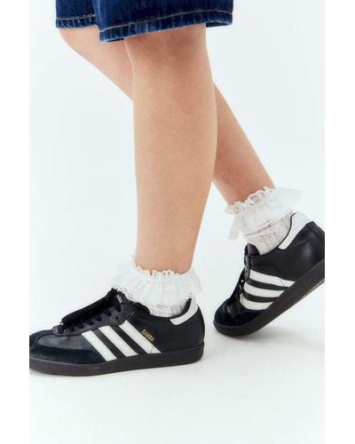 Out From Under Lace Ankle Socks - Black