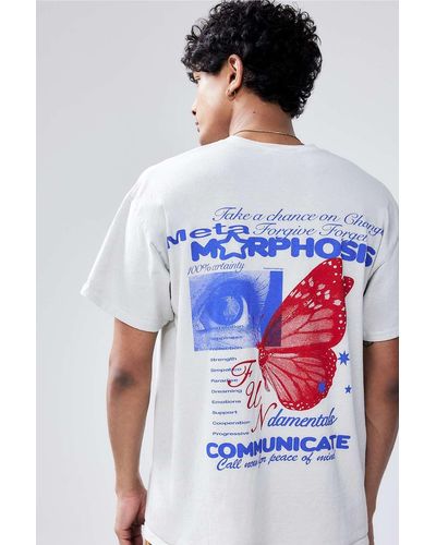 Urban Outfitters Uo Ecru Metamorphis T-shirt Top - Blue