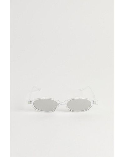 Urban Outfitters Kai Slim Oval Sunglasses - Metallic