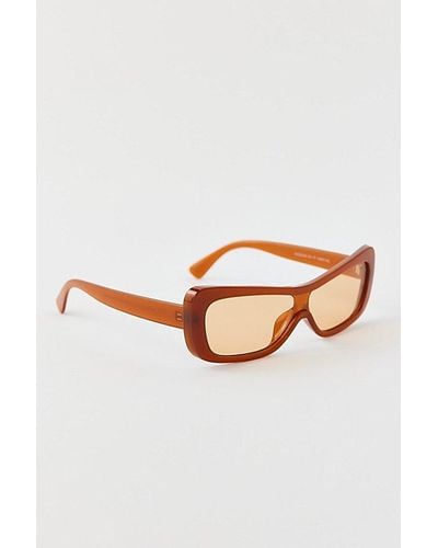 Urban Outfitters Peyton Angled Rectangle Sunglasses - Pink