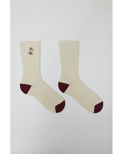 Urban Outfitters Peanuts Woodstock Icon Crew Sock - Natural