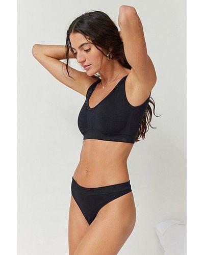 Out From Under Bella Seamless High-Waisted Thong - Black