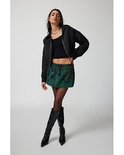 Urban Renewal Remade Overdyed Camo Mini Skirt - Black