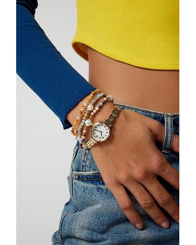 Urban Outfitters Classic Metal Round Watch - Blue