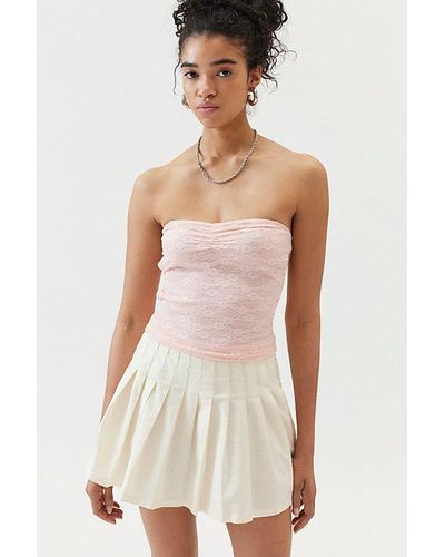 Urban Renewal Remnants Ruched Cutout Tube Top - White