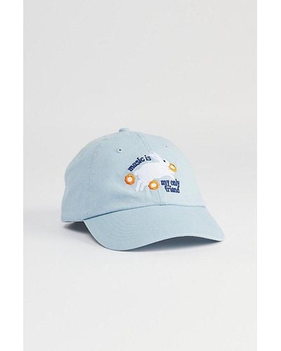 Urban Outfitters Music Is My Only Friend Hat - Blue