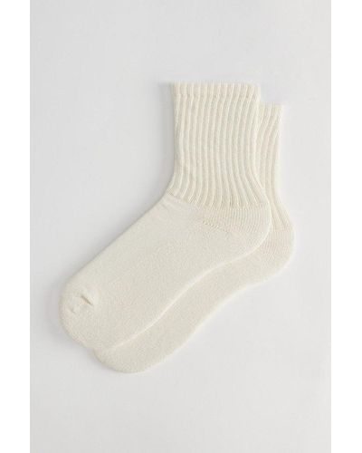 American Trench Solid Crew Sock - White