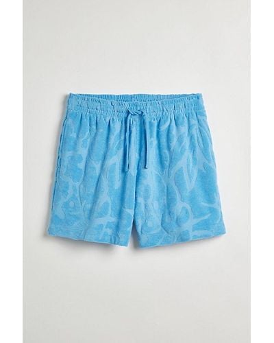 Urban Outfitters Uo Hibiscus Volley Short - Blue