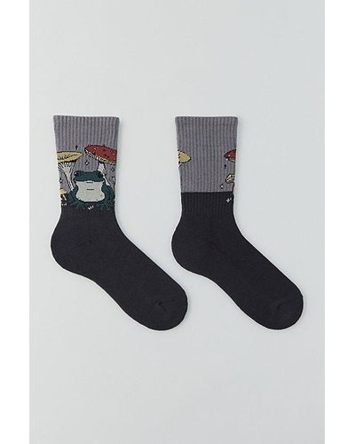 Urban Outfitters Frog Crew Sock - Gray