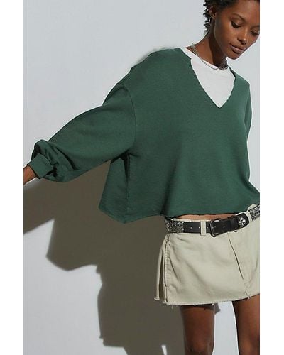 Out From Under Notch Neck Sweatshirt - Green