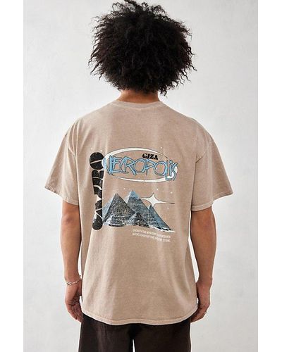 Urban Outfitters Uo Cairo Pyramids T-Shirt Top - Natural