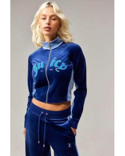 Juicy Couture Uo Exclusive Gemini Track Top - Blue