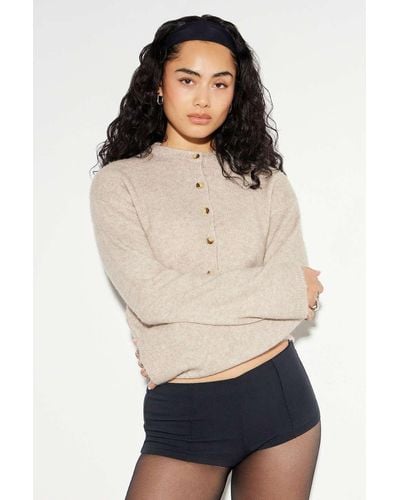 Urban Outfitters Uo Crew Cardigan - White