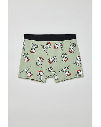 Urban Outfitters Snoopy Ball Cap Boxer Brief - Green
