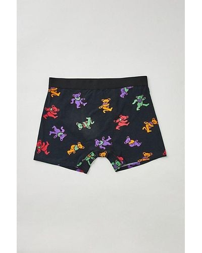 Urban Outfitters Grateful Dead Tossed Bear Icon Boxer Brief - Blue