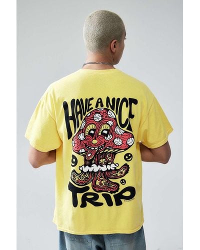 Urban Outfitters Uo Yellow Killer Acid T-shirt - Metallic