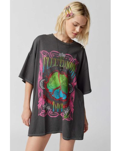 Urban Outfitters Fleetwood Mac T-shirt Dress In Black,at