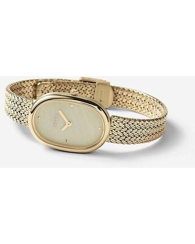 Breda Jane Tethered Mesh Bracelet Analog Quartz Watch - Metallic