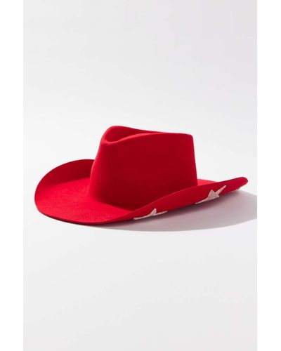 Urban Outfitters Star Cowboy Hat - Red